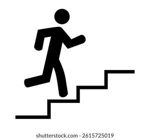  Walk Up Stairs Icon Vector
