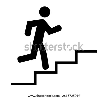  Walk Up Stairs Icon Vector