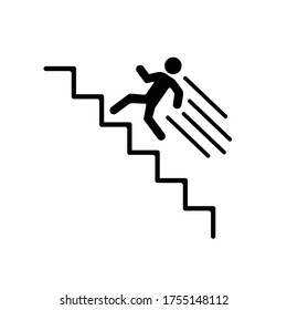 Walk Up Stairs Symbol Vector Illustration