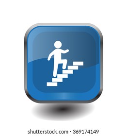 Walk Up Stairs Symbol Vector Illustration 