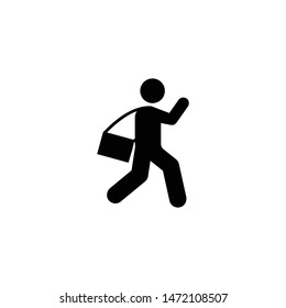 Walk student school icon. Element of back to school illustration icon. Signs and symbol collection icon for websites, web design, mobile app, UI, UX on white background