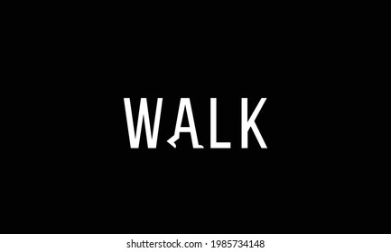 WALK typography vector logo design