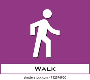 Walk vector icon