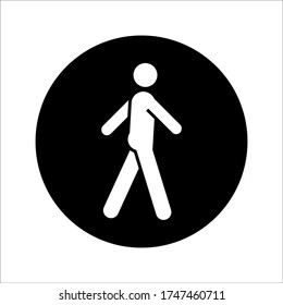 Walk vector icon. Walk icon vector illustration on white background