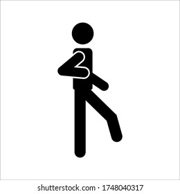 Walk vector icon. Walk icon vector illustration on white background