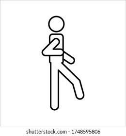 Walk vector icon. Walk icon vector illustration on white background