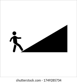 Icono de vector de caminata. Ilustración vectorial de icono de caminar sobre fondo blanco