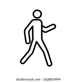 Walk vector icon. Walk icon vector illustration. simple icon on white background