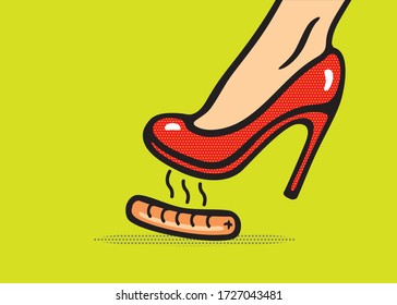 Walk vector Set. Magic hand Concept, Illustration design. art, line, drawing, cartoon, funny.