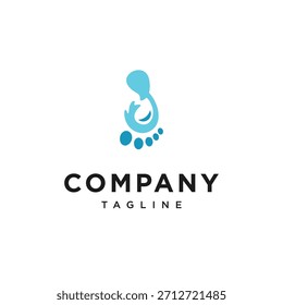 Vector del icono del logotipo del paseo y del agua