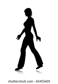 walk woman silhouette