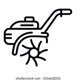 Hinter dem Traktorsymbol. Outline-Outline-Traktor-Vektorsymbol für Webdesign einzeln auf weißem Hintergrund