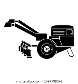Walk-behind tractor icon. Simple illustration of walk-behind tractor vector icon for web design isolated on white background