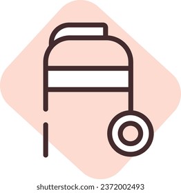 Walker aid, illustration or icon, vector on white background.