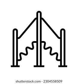 walker climber park kid play line icon vector. walker climber park kid play sign. isolated contour symbol black illustration
