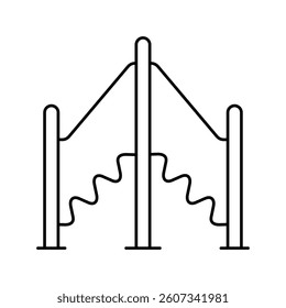 walker climber park kid play line icon vector. walker climber park kid play sign. isolated contour symbol black illustration