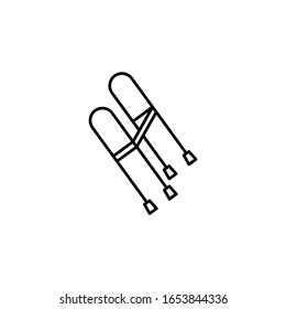Walker für Behinderte Symbol. Einfache Vektorillustration, Rahmenelemente für Traumatologie-Symbole für ui und ux, Website oder mobile Anwendungen