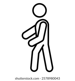 Walker icon Black and white logo