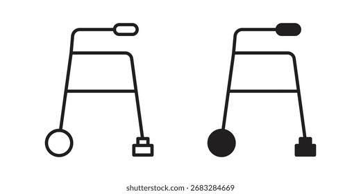 Símbolos del Clipart del icono del caminante y del Vector lineal