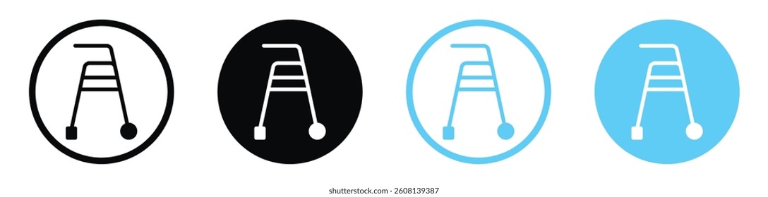 Walker icon collection. vector illustration set