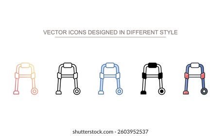 Walker icon design with white background stock illustration
