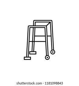 Walker icon. Element of medicine physiotherapy of legs icon for mobile concept and web apps. Thin line Walker icon can be used for web and mobile