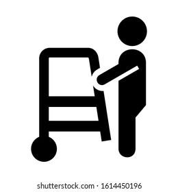 walker icon isolated sign symbol vector illustration - high quality black style vector icons

