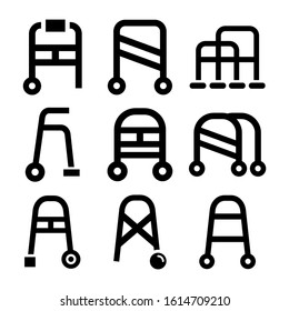 walker icon isolated sign symbol vector illustration - Collection of high quality black style vector icons

