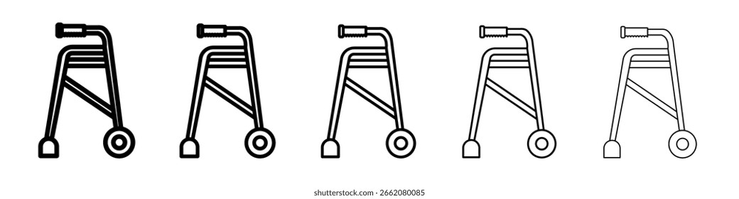 Ícone Walker Símbolo conceito para web design.ícone vetor de linha simples. ilustração do logotipo.