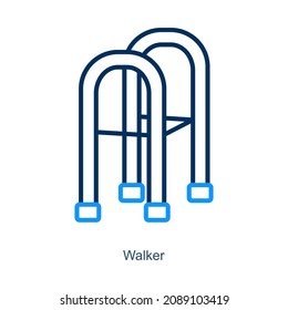 Walker Or Medical Equipment Icon Concept