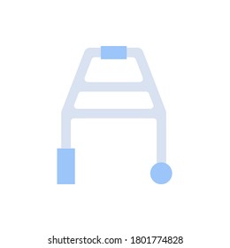 Walker old icon. Simple color vector elements of nursing home icons for ui and ux, website or mobile application
