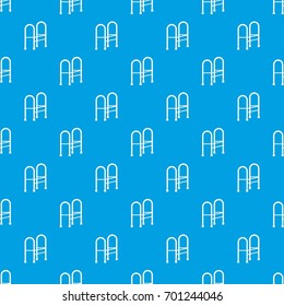 Walker pattern repeat seamless in blue color for any design. Vector geometric illustration