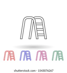 Walker, physiotherapy multi color icon. Simple thin line, outline vector of physiotherapy icons for ui and ux, website or mobile application