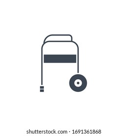 Walker related vector glyph icon. Isolated on white background. Vector illustration.