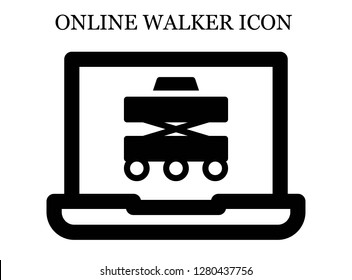 Walker search icon. Editable Walker search icon for web or mobile.