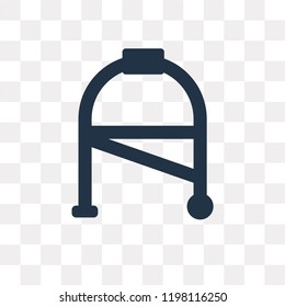 Walker vector icon isolated on transparent background, Walker transparency concept can be used web and mobile