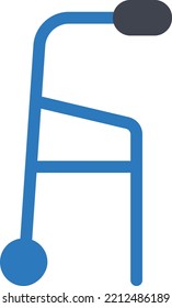 Walker-Vektorgrafik auf transparentem Hintergrund. Hochwertige Symbole. Glyphen Vektorsymbole für Konzept und Grafikdesign. 

