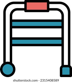 walker  Vector illustration on a transparent background. Premium quality symmbols. Line Color vector icons for concept and graphic design.