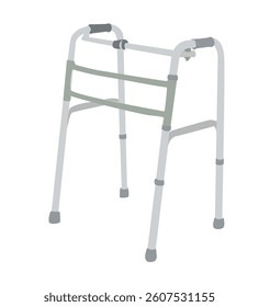 Walkers, Crutches and walking sticks.Medicine rehabilitation in clinic and hospital.