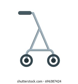 Walkers for patients to use to assist them with their mobility. Flat vector illustration. Flat vector cartoon illustration. Objects isolated on a white background.