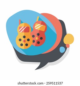 walkie flat icon with long shadow,eps10