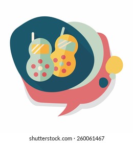 walkie flat icon with long shadow,eps10