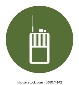 Walkie talkie badge military communication equipment, icon image