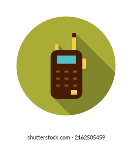 Icono del Círculo Walkie Talkie. Ilustración vectorial del signo militar.