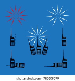 Walkie Talkie of Communication Icon Vector