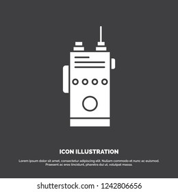 walkie, talkie, communication, radio, camping Icon. glyph vector symbol for UI and UX, website or mobile application