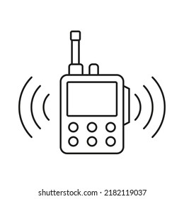 Walkie Talkie concept line icon. Simple element illustration. Walkie Talkie concept outline symbol design from war set. Can be used for web and mobile on white background