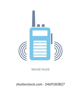 walkie talkie concept line icon. Simple element illustration. walkie talkie concept outline symbol design.