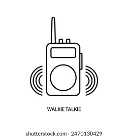 Walkie Talkie Concept Line Icon. Einfache Elementdarstellung. Entwurf des Walkie-Talkie-Konzeptsymbols.