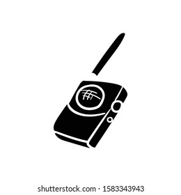 walkie talkie doodle icon vector hand drawing 